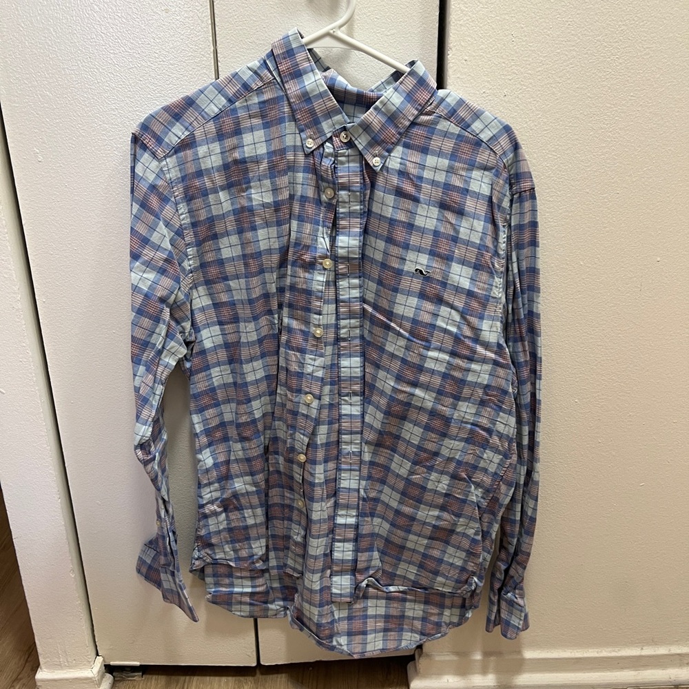 Vineyard Vines Large Classic Plaid Button-Down Shirt